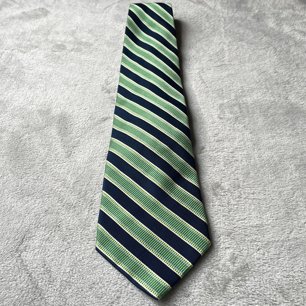 Izod green and blue striped tie